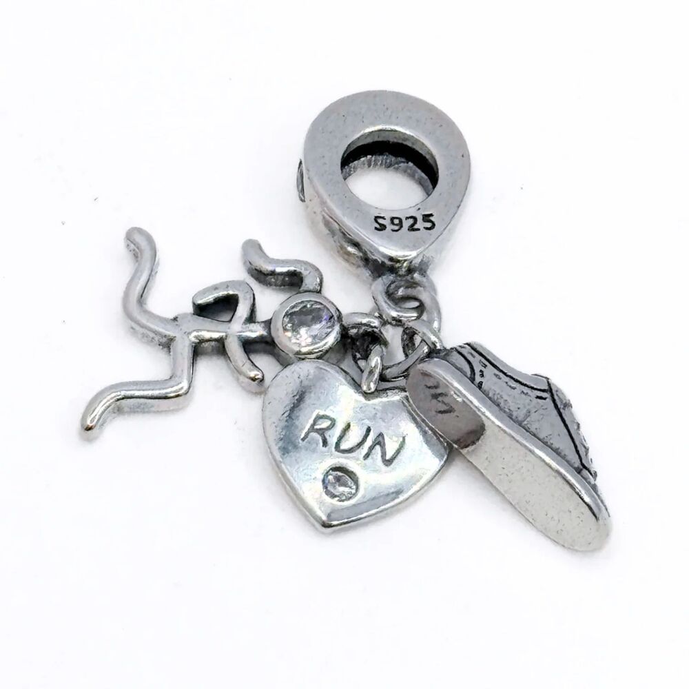 NWOT Running Girl Silver Pandora Fit Charm - Picture 4 of 15
